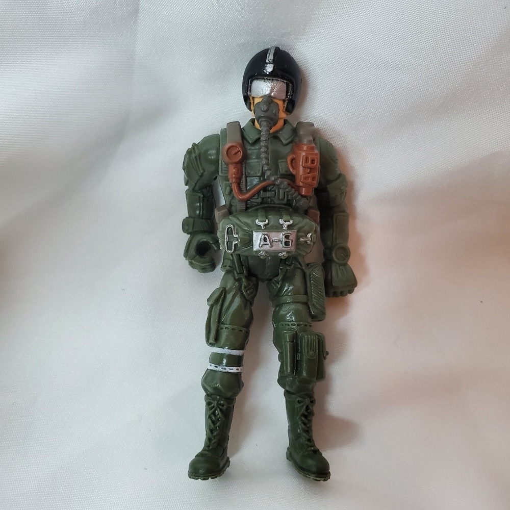 Chap Mei G.I. JOE A-6 Jet Pilot‎ Gi Joe 3.75" Action Figure Black Helmet Pilot